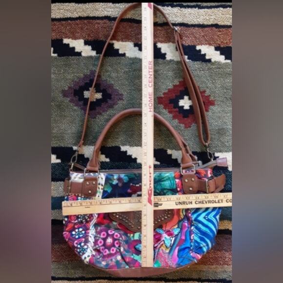 Desigual Christian Lacroix Bohemian Say Something Nice Rose Crossbody Handbag - Picture 14 of 16